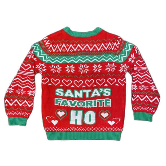 JOYIN Santat's Favorite Ho! Ugly Sweater Built-in Light Bulbs XL NWOT - Picture 7 of 16